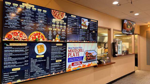 The menu at Mediterranean Spice in Atascadero includes gourmet pizzas, specialty kebabs, salads, platters and more.